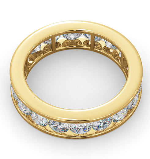 Mens 3ct H/Si Diamond 18K Gold Full Band Ring